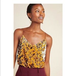 Anthropologie Ro & De Bronze Sequin Tank